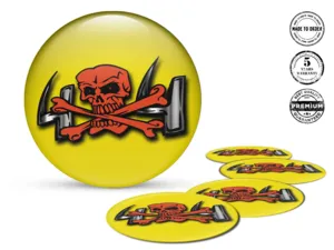 Hub Cap Sticker Style Plasma Flow Turbo Power